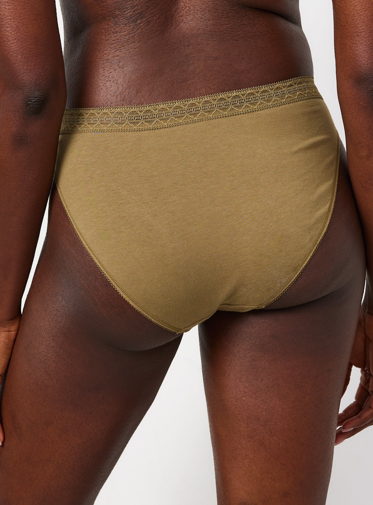 Olive & Wine Lace Trim High Leg Knickers 5 Pack 18 - Image 4 thumbnail